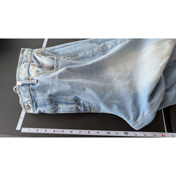 KanCan Juniors Janna High Rise 90's Flare Denim Blue Jeans Size 15/31 Button Fly - Picture 7 of 14